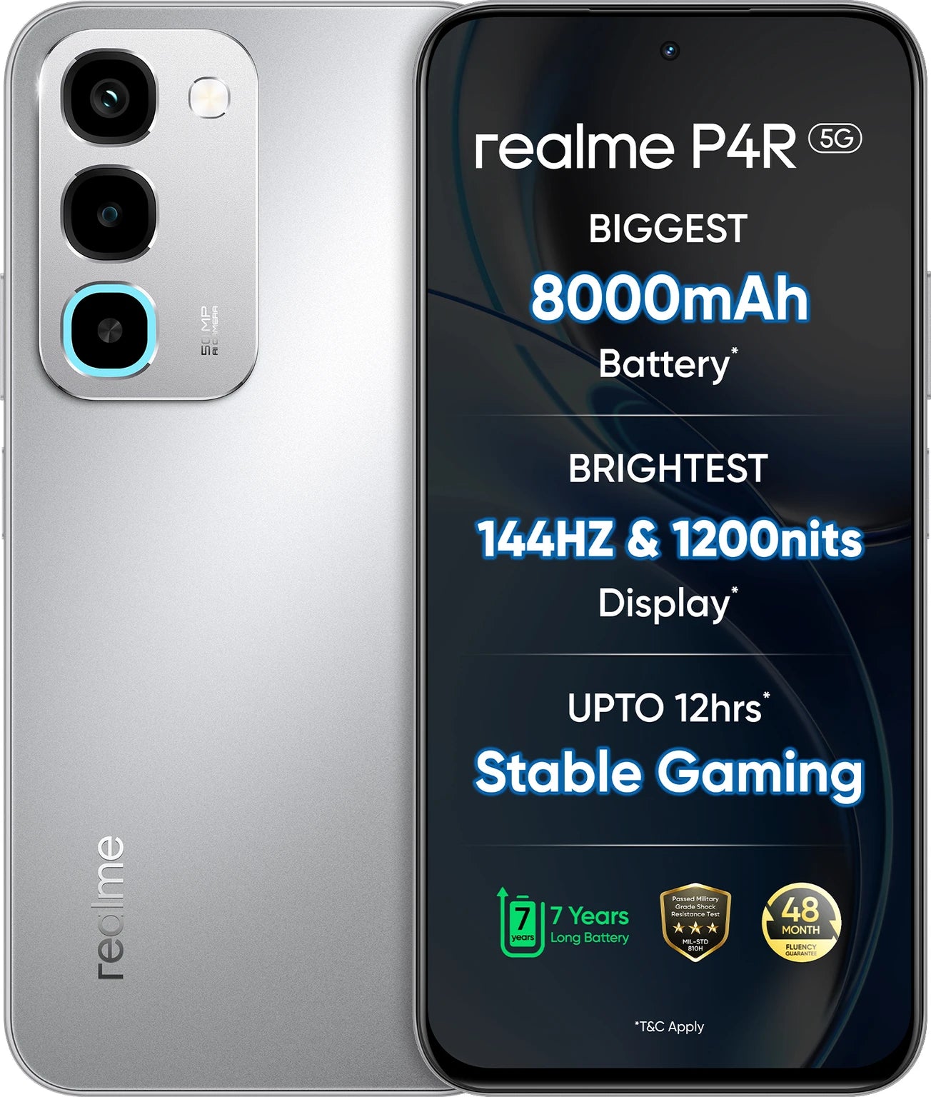 realme P4R 5G (Silver Glare, 256 GB) (6 GB RAM)
